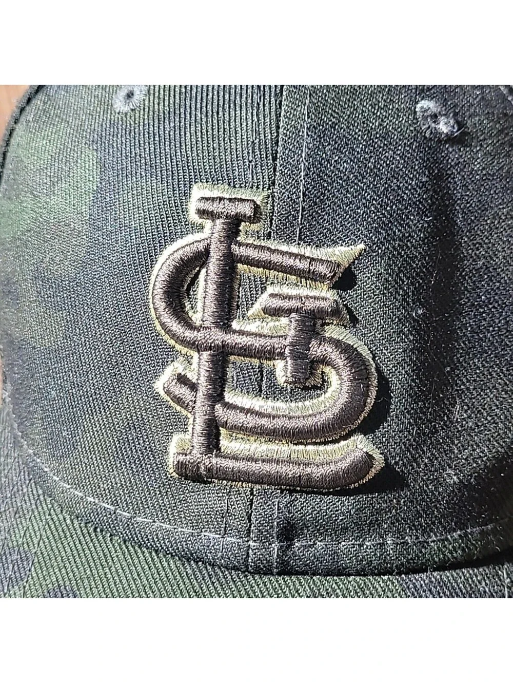 St. Louis Cardinals Baseball Ball Cap, Army Camo, MLB, Green & Gold
